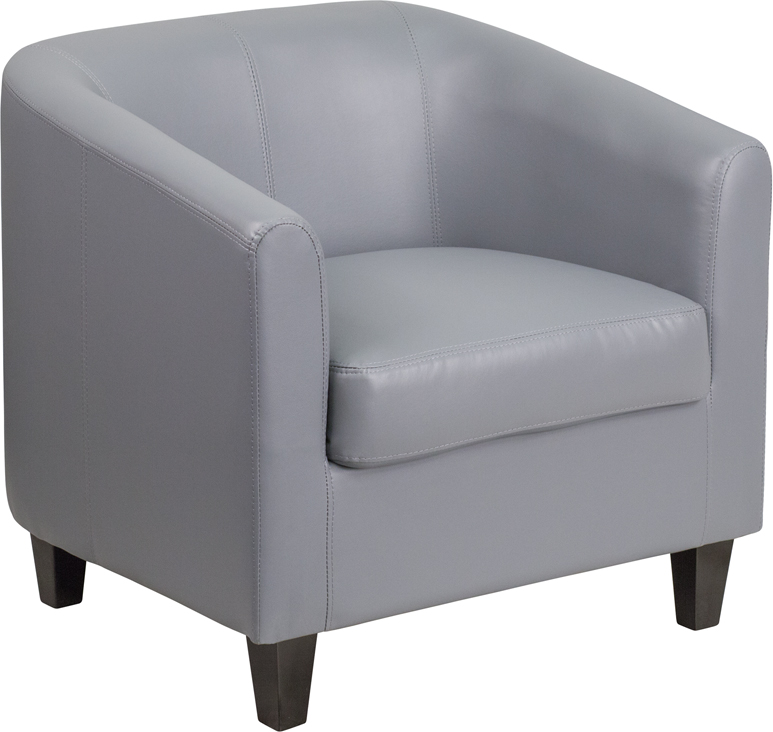 Picture of Flash Furniture BT-873-GY-GG Gray Leather Office Guest Chair & Reception Chair