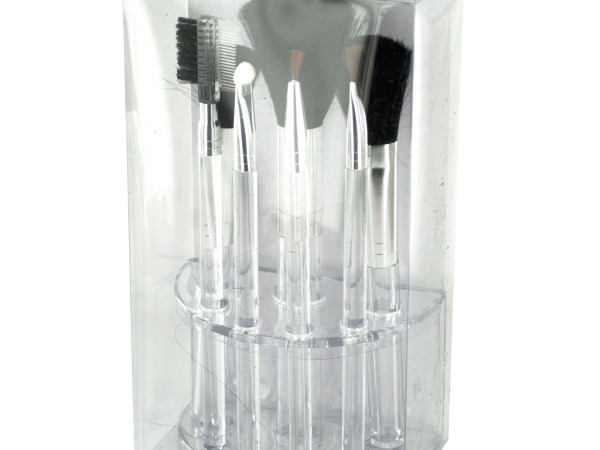 Picture of Bulk Buys OL502-8 Clear Cosmetic Brush Set in Organizer - 8 Piece -Pack of 8