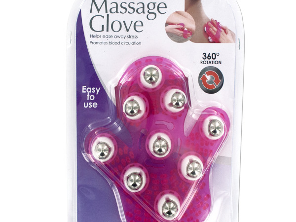 Picture of Bulk Buys OL503-8 Massage Glove with Rotating Steel Balls - 8 Piece -Pack of 8