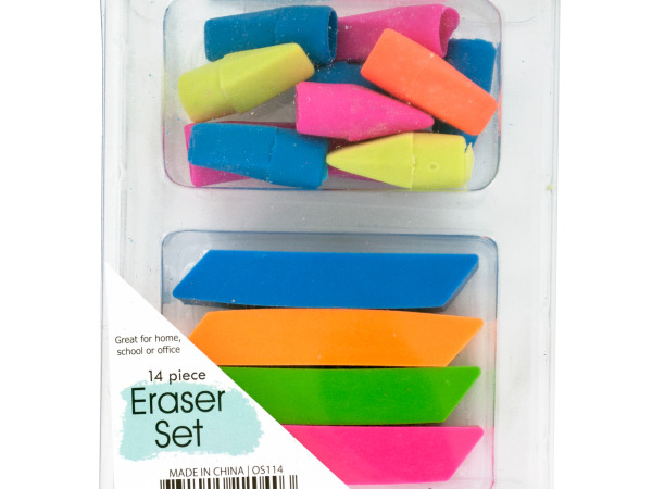 Picture of Bulk Buys OS114-24 Colorful Eraser Set - 24 Piece -Pack of 24