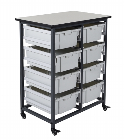 MBS-DR-8L Double Row Mobile Large Bin Storage Unit