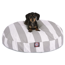 Picture of Majestic Pet 78899550705 Vertical Stripe Gray Small Round Dog Bed