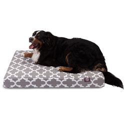 Picture of Majestic Pet 78899551648 Gray Trellis Large Orthopedic Memory Foam Rectangle Dog Bed