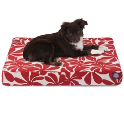 Picture of Majestic Pet 78899551212 Red Plantation Small Orthopedic Memory Foam Rectangle Dog Bed