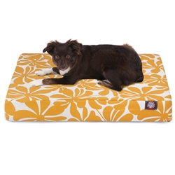 Picture of Majestic Pet 78899551215 Yellow Plantation Small Orthopedic Memory Foam Rectangle Dog Bed