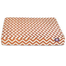Picture of Majestic Pet 78899551223 Burnt Orange Chevron Small Orthopedic Memory Foam Rectangle Dog Bed