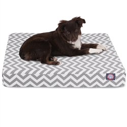 Picture of Majestic Pet 78899551228 Gray Chevron Small Orthopedic Memory Foam Rectangle Dog Bed