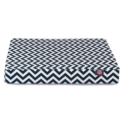 Picture of Majestic Pet 78899551229 Navy Chevron Small Orthopedic Memory Foam Rectangle Dog Bed