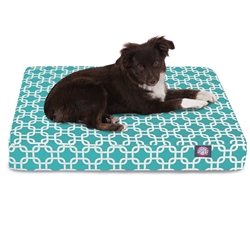 Picture of Majestic Pet 78899551236 Teal Links Small Orthopedic Memory Foam Rectangle Dog Bed