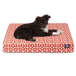 Picture of Majestic Pet 78899551242 Orange Aruba Small Orthopedic Memory Foam Rectangle Dog Bed