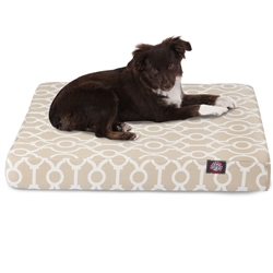 Picture of Majestic Pet 78899551258 Sand Athens Small Orthopedic Memory Foam Rectangle Dog Bed