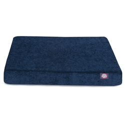 Picture of Majestic Pet 78899551271 Navy Villa Small Orthopedic Memory Foam Rectangle Dog Bed