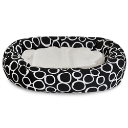Picture of Majestic Pet 78899554062 24 in. Fusion Black Sherpa Bagel Bed