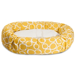 Picture of Majestic Pet 78899554063 24 in. Fusion Yellow Sherpa Bagel Bed