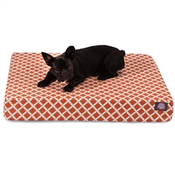 Majestic Pet 78899551401 Burnt Orange Bamboo Medium Orthopedic Memory Foam Rectangle Dog Bed -  Majestic Pet Products