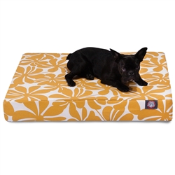 Picture of Majestic Pet 78899551415 Yellow Plantation Medium Orthopedic Memory Foam Rectangle Dog Bed