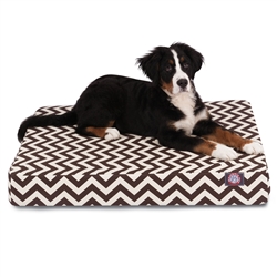 Picture of Majestic Pet 78899551425 Chocolate Chevron Medium Orthopedic Memory Foam Rectangle Dog Bed