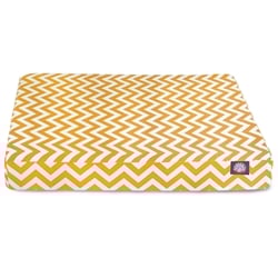 Picture of Majestic Pet 78899551426 Yellow Chevron Medium Orthopedic Memory Foam Rectangle Dog Bed