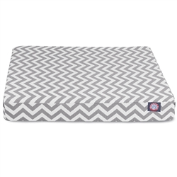 Picture of Majestic Pet 78899551428 Gray Chevron Medium Orthopedic Memory Foam Rectangle Dog Bed
