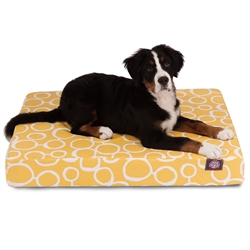 Picture of Majestic Pet 78899551474 Yellow Fusion Medium Orthopedic Memory Foam Rectangle Dog Bed