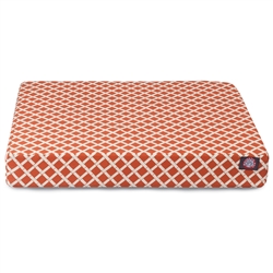Picture of Majestic Pet 78899551601 Burnt Orange Bamboo Large Orthopedic Memory Foam Rectangle Dog Bed