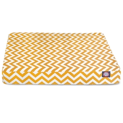 Picture of Majestic Pet 78899551626 Yellow Chevron Large Orthopedic Memory Foam Rectangle Dog Bed