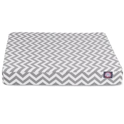 Picture of Majestic Pet 78899551628 Gray Chevron Large Orthopedic Memory Foam Rectangle Dog Bed