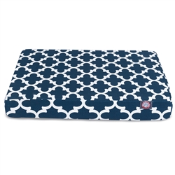 Picture of Majestic Pet 78899551646 Navy Trellis Large Orthopedic Memory Foam Rectangle Dog Bed