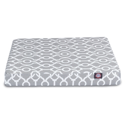 Picture of Majestic Pet 78899551654 Gray Athens Large Orthopedic Memory Foam Rectangle Dog Bed