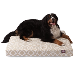 Picture of Majestic Pet 78899551658 Sand Athens Large Orthopedic Memory Foam Rectangle Dog Bed