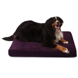 Picture of Majestic Pet 78899551672 Aubergine Villa Large Orthopedic Memory Foam Rectangle Dog Bed
