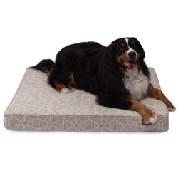 Picture of Majestic Pet 78899551678 Beige Metallic Charlie Large Orthopedic Memory Foam Rectangle Dog Bed