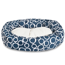 Picture of Majestic Pet 78899554064 24 in. Fusion Navy Sherpa Bagel Bed