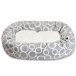 Picture of Majestic Pet 78899554065 24 in. Fusion Gray Sherpa Bagel Bed