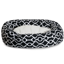 Picture of Majestic Pet 78899554103 24 in. Athens Black Sherpa Bagel Bed