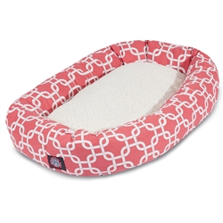 Picture of Majestic Pet 78899554107 24 in. Coral Links Sherpa Bagel Bed