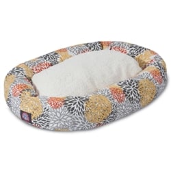 Picture of Majestic Pet 78899554108 24 in. Citrus Blooms Sherpa Bagel Bed