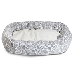Picture of Majestic Pet 78899554269 32 in. Charlie Gray Sherpa Bagel Bed