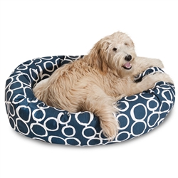 Picture of Majestic Pet 78899554464 40 in. Fusion Navy Sherpa Bagel Bed