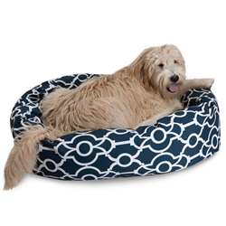 Picture of Majestic Pet 78899554502 40 in. Athens Navy Sherpa Bagel Bed