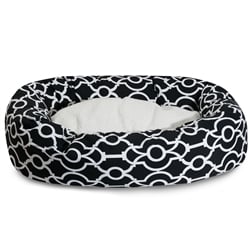 Picture of Majestic Pet 78899554703 52 in. Athens Black Sherpa Bagel Bed