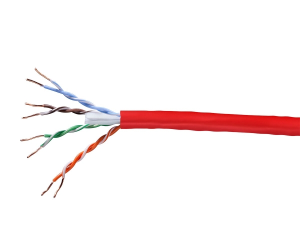 Picture of Monoprice 13736 1000 ft. Cat 6 Bulk Bare Copper Ethernet Network UTP Cable&#44; 550 MHz&#44; 23 AWG - Red