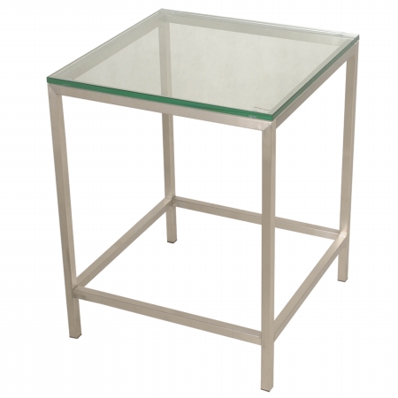 New Pacific Direct 6300016 23 x 18 x 18 in. Shea KD End Table Frame, Brushed Stainless