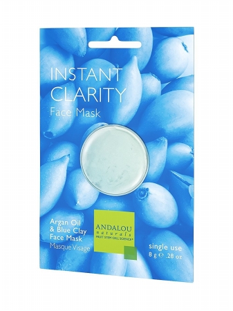 Picture of Andalou Naturals 230579 Beauty 2 Go Clarity, Argan Oil & Blue Clay Instant Facial Mask Pods, 0.28 oz