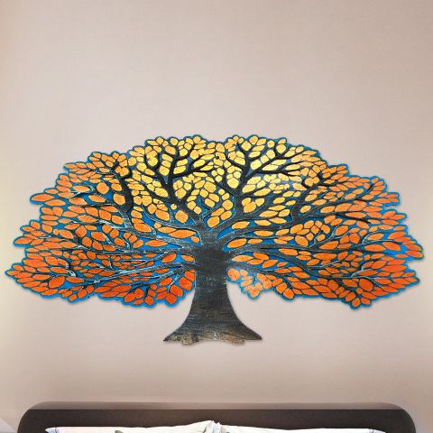 Gold Leaf Decorative Tree, Multicolor