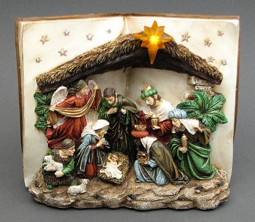 Nativity Scene Book LED