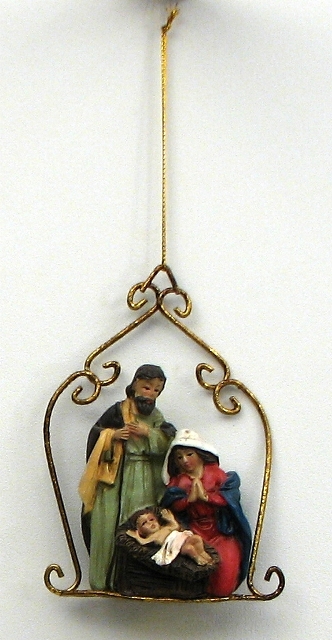 Resin Nativity Ornament