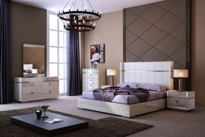 Paris Bedroom Night Stand, Light Grey