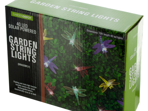 Picture of Bulk Buys OF860-3 Dragonfly Solar Powered LED String Lights - 3 Piece -Pack of 3