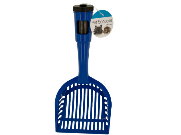 Picture of Bulk Buys DI435-48 Pet Litter Scooper with Waste Bags in Handle - 48 Piece -Pack of 48